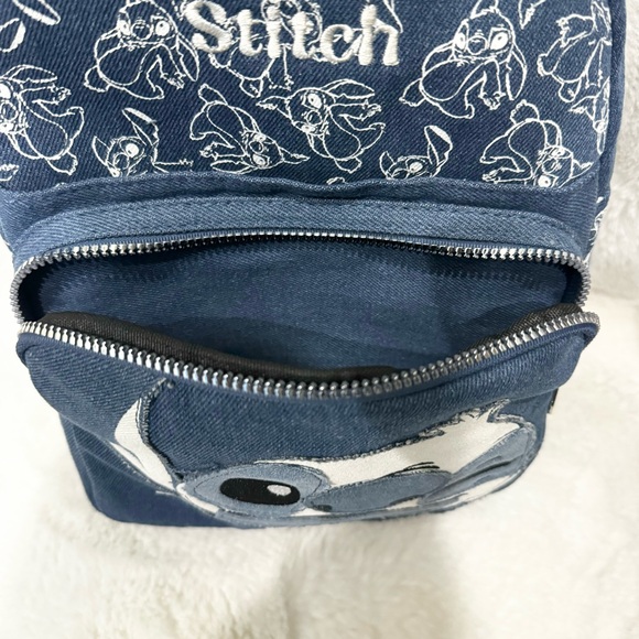 *NWT* Disney Stitch Blue Denim Backpack - Picture 5 of 9
